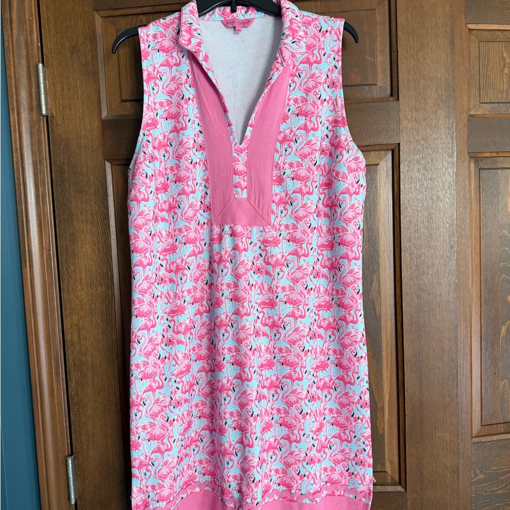 Simply Southern Pink and Blue Tropical Dress